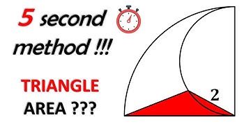 Can You Solve This Triangle Area in Only 5 Seconds?