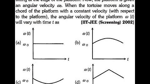 A circular platform is free to rotate in a horizontal plane about a vertical axis passing