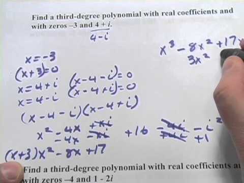 Write a polynomial in standard form with the given zeros