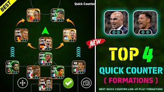 Top 4 Best Quick Counter Formations In eFootball 2026 🔥 | Best Formation eFootball 2026