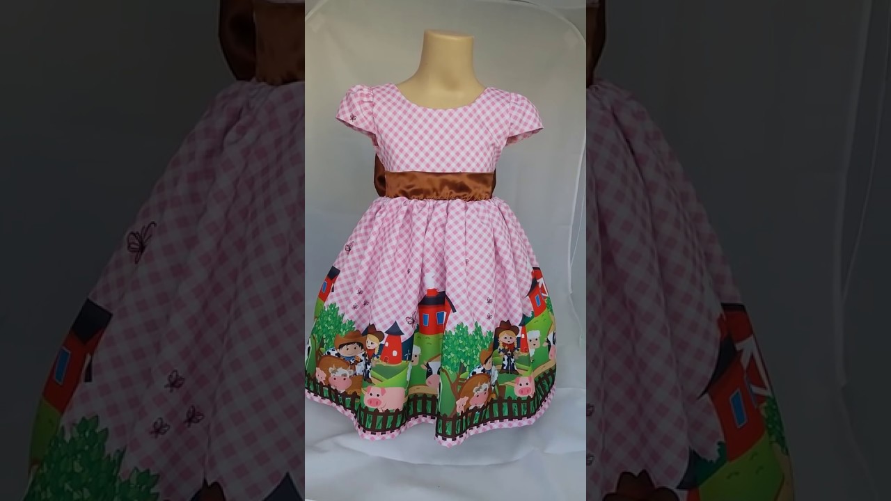 vestido infantil fazendinha