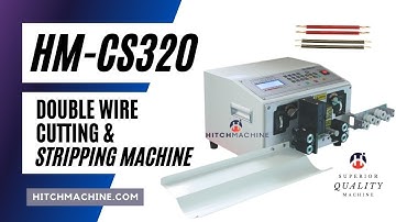 HM-CS320 Automatic Double Wire Cutting & Stripping Machine installation setup at customer
