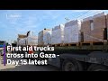First aid trucks cross into Gaza through Rafah crossing