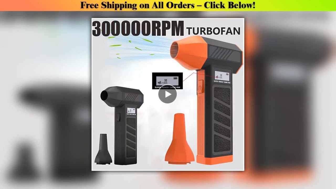 300000PRM Portable Electric Air Blower Turbo Jet Fan Brushless Motor HighSpeed Mini Turbo Jet Fan