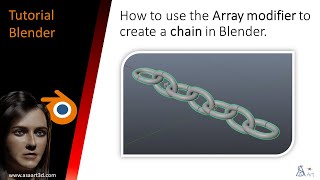 How to use the Array modifier to create a chain in Blender