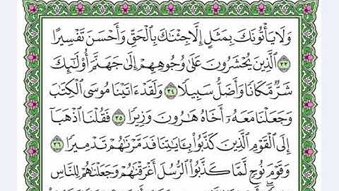 25 سورة الفرقان  القرآن الكريم