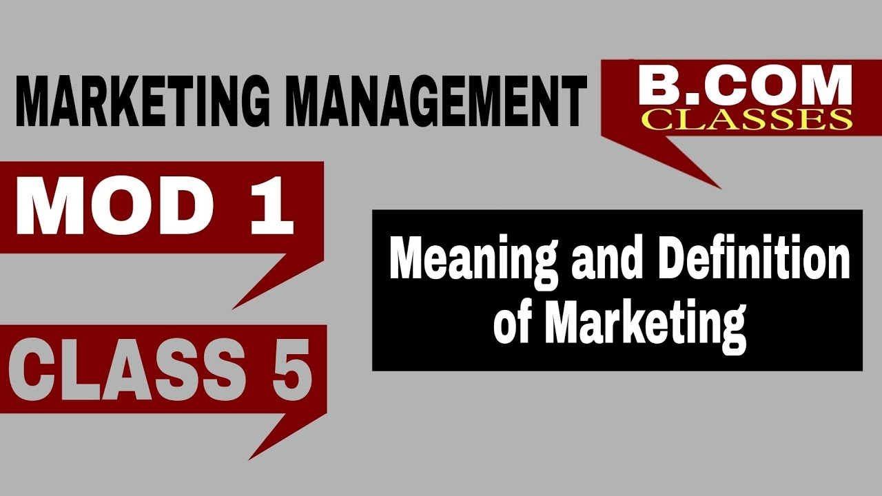 Marketing ManagementMarketing Mix Meaning Definition of Marketing