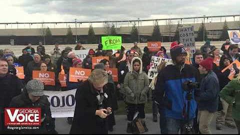 Lambda Legal's Simone Bell at Rally Against LGBT Discrimination 2-9-16