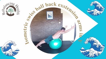 Isometric Swiss ball back extension arms in Y