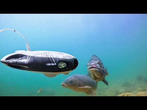 Fishing with underwater drone PowerRay