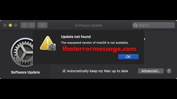 The requested version of macOS is not available.