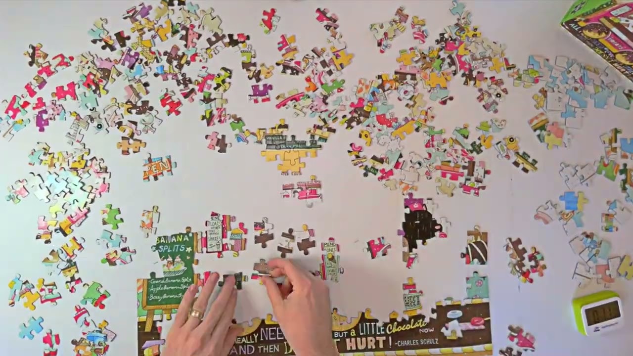 "Ice Cream Truck" by Re-marks, Speed Puzzling # 276 timelapse (January 2025, 300 pc puzzle contest)