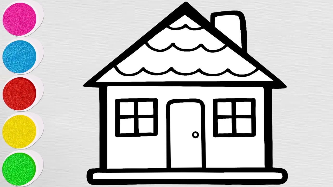 How to Draw a House Basic Shapes | Easy Step-by-Step Tutorial - YouTube