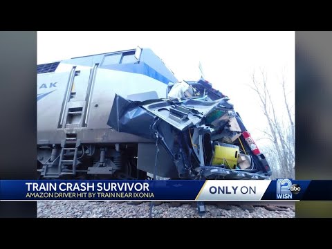 Amazon delivery driver struck by train can't believe he survived