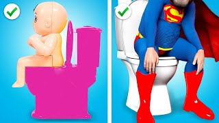 I Was Adopted by Superhero Family! Weird Parenting Hacks \& Funny Situations by Toodaloo!