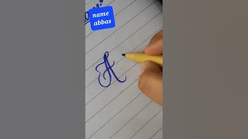 how to write name 💥abbas 🥰 cursive writing #youtubeshorts #youtube #ytshorts