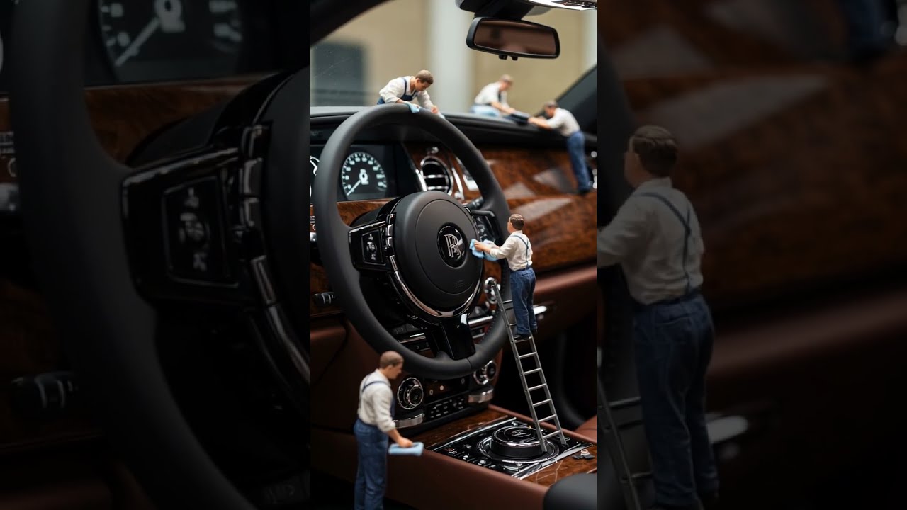 Wait Are Those Tiny People Washing A Rolls Royce 
