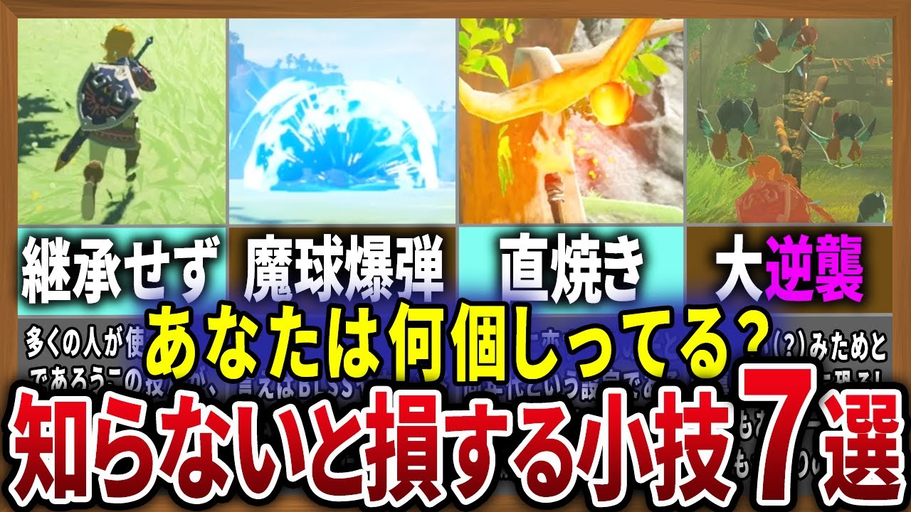 攻略】知らないと絶対損する小技7選【ブレワイ】【ティアキン