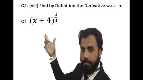 F.Sc Part 2 and DAE Part 2 Exercise 2.1 part 8 Derivative by Definition