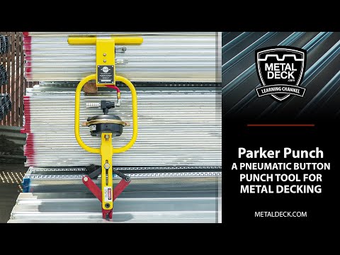 A Pneumatic Parker Punch Tool Will Button Punch Metal Decking 3X Faster Than A Manual Tool