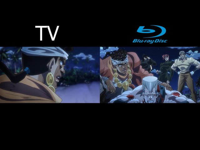 JoJo Part 3 Episode 21-22 TV vs Blu ray - YouTube