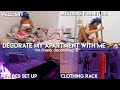 Vlog: I Finally Decorated My First Studio Apartment ! *ROOM TRANSFORMATION* Pt 1 Ft Asteria Hair