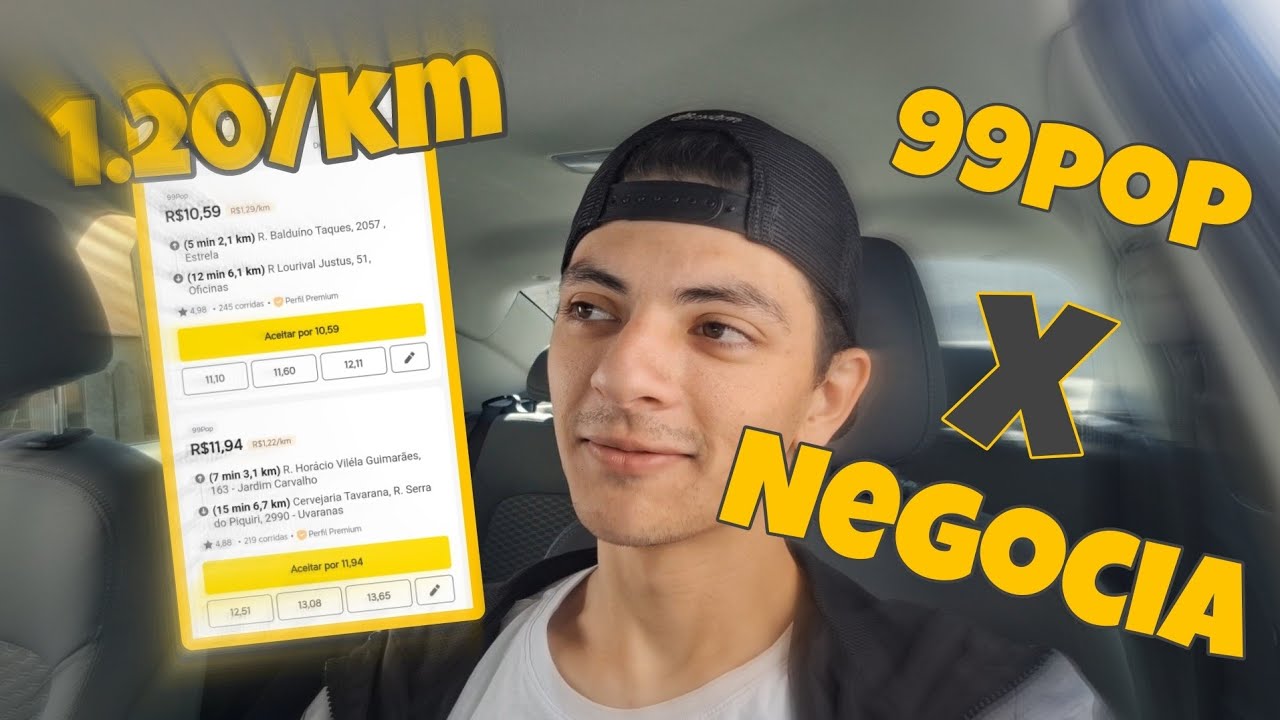 99pop ou negocia? Corridas na média de 1.20/km #99pop #uber # ...