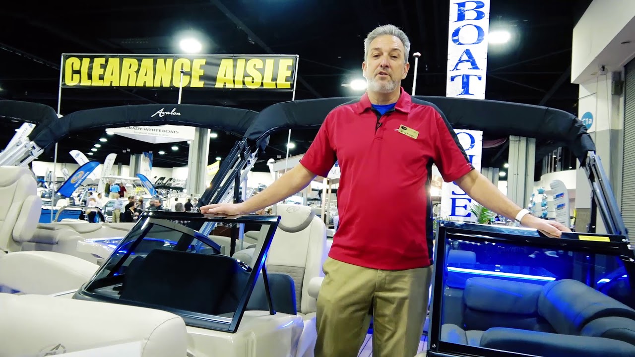 2018 Pontoon Boat WINDSHIELD Avalon Luxury Pontoons YouTube