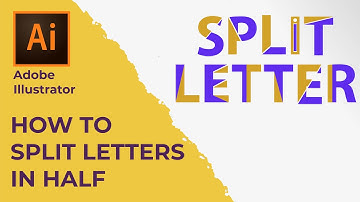 How to Split Letters in Half | Illustrator Tutorial