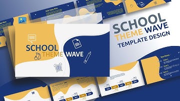 School Theme Wave PowerPoint Template for Educators