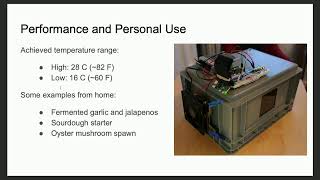 Trent Fehl - Peltier-Cooler Thermal Chamber for Fermentation Processes
