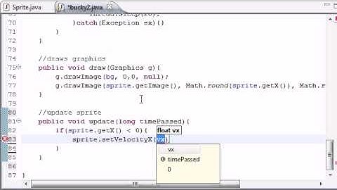Java Game Development   26   Watching the Sprite Move