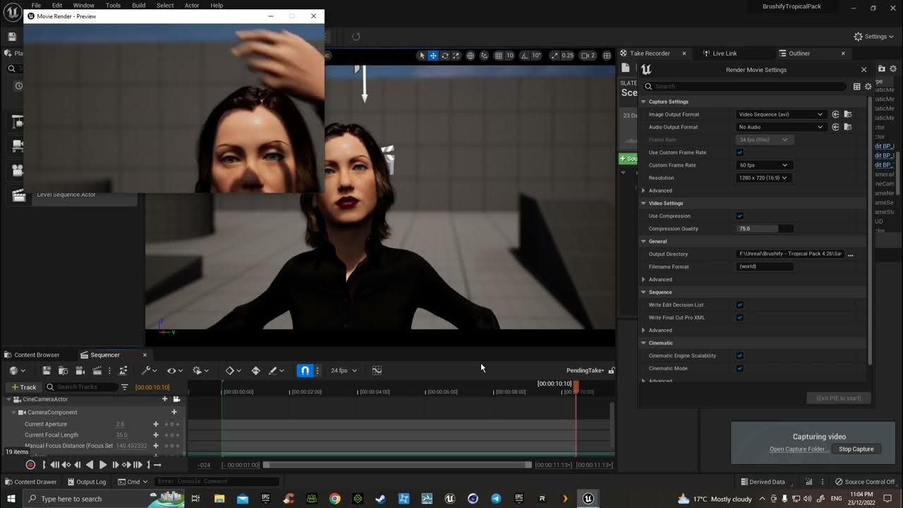 Unreal sequencer tutorial 01 cine camera actor focus render ue film