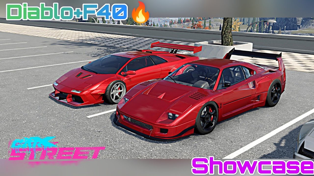 CarX street | Lamborghini Diablo with Ferrari F40 showcase | Max