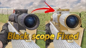 Black scope fixed | comparison of realistic and default scope | call of duty mobile