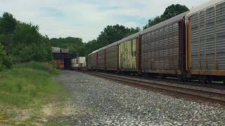 CSX Q216-20 Eastbound at Diamond Street Under Stopped NS Westbond