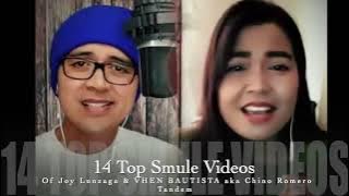 Non Stop 14 Top Smule Videos of Joy Lunzaga & VHEN BAUTISTA aka Chino Romero
