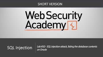 SQL Injection - Lab #10 SQL injection attack, listing the database contents on Oracle