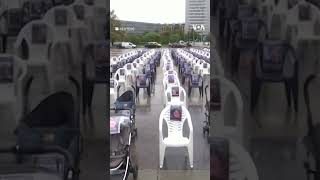 Empty Chairs Symbolize Israeli Hostages Outside UN in Geneva | VOA News #shorts screenshot 4