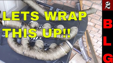 EBAY TITANIUM HEADER WRAP ON TURBO MANIFOLDS AND CROSSOVER (TURBO LSX C10 UPDATE)