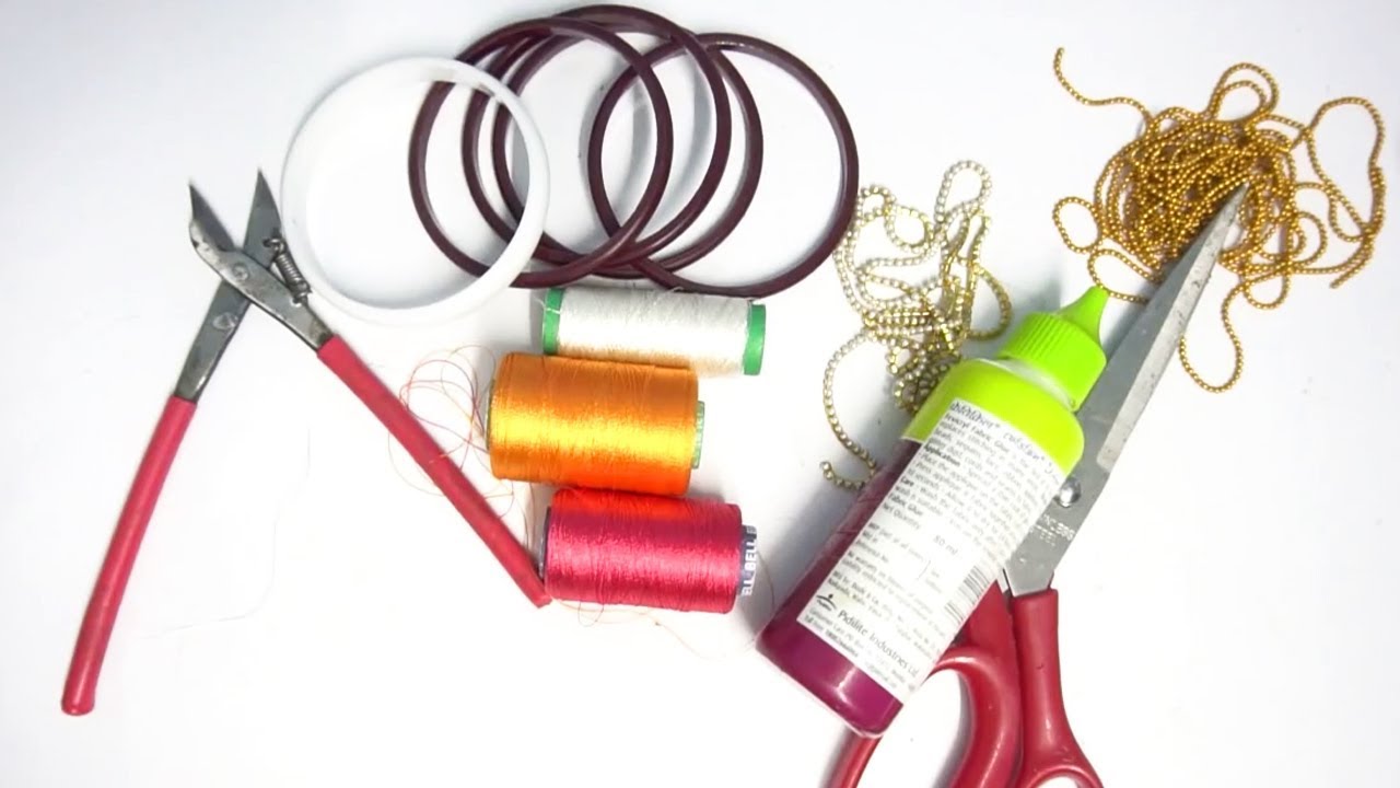 Thread Bangle Making Items silk thread bangles designs | silk thread bangle making step by step ...