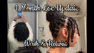 1 MONTH INTO MY LOC JOURNEY + WASH & RETWIST + INSTANT LOCS|@ A. Marie