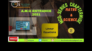 linear Equations in one variable -2 |AMU Entrance |Class 8 Maths