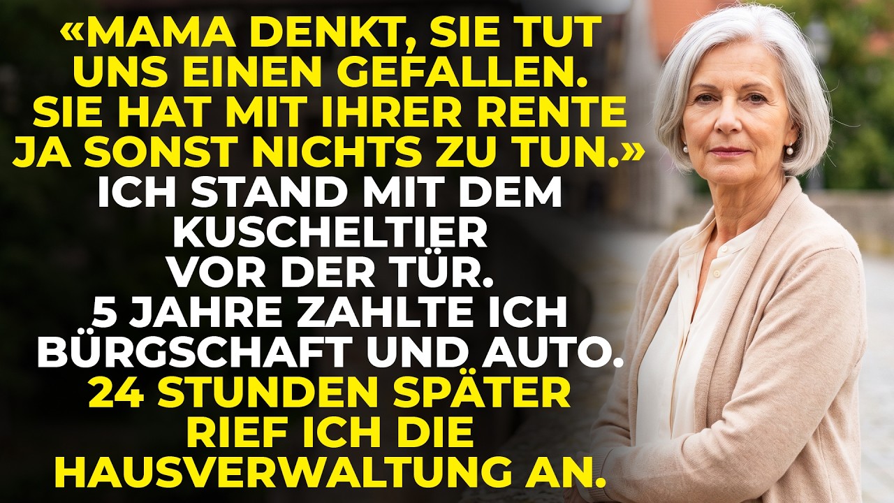 Ich stand mit Lottas Kuscheltier in der Hand vor der offenen Terrassentür und wollte gerade klingeln, als ich meine Tochter Julia telefonieren hörte. „Mama denkt, sie tut uns einen riesigen...
