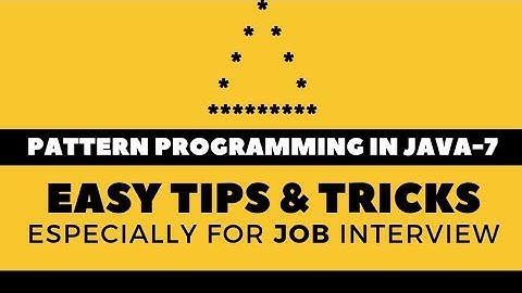 #7 Pattern Programming in Java | Pattern Tips & Tricks | Star Pattern Questions in Java Beginners