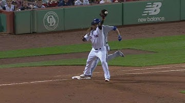 TOR@BOS: Pearce safe at first base, call stands