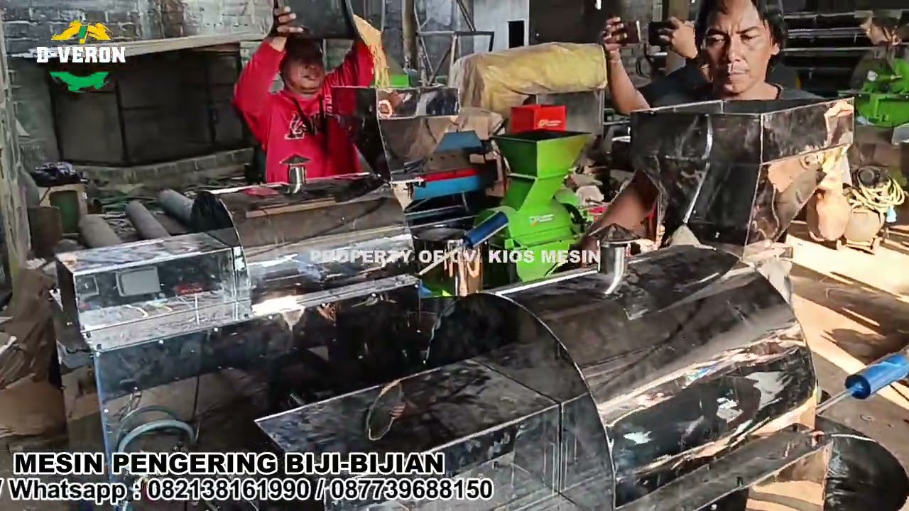 PENGUJIAN MESIN 3 UNIT LANGSUNG HASIL KERING SEMUA DAN TANPA GOSONG MESIN PENGERING BIJI BIJIAN