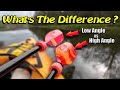 Kayak paddle comparison  high angle vs low angle test