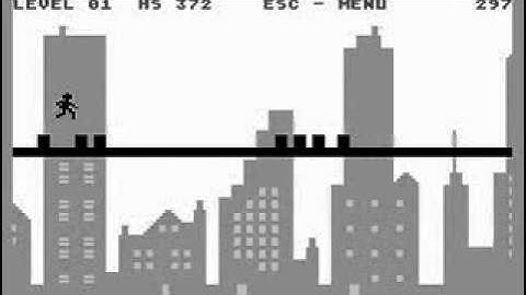 Line Runner - Atari 8-bit gameplay