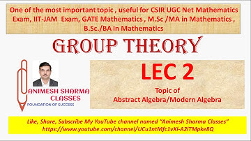 L2||Group Theory||Csir Net Maths||Abstract Algebra||Modern Algebra||IIT JAM|SET||Bsc||Msc